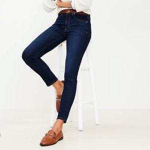 LOFT dark denim ankle length legging jeans